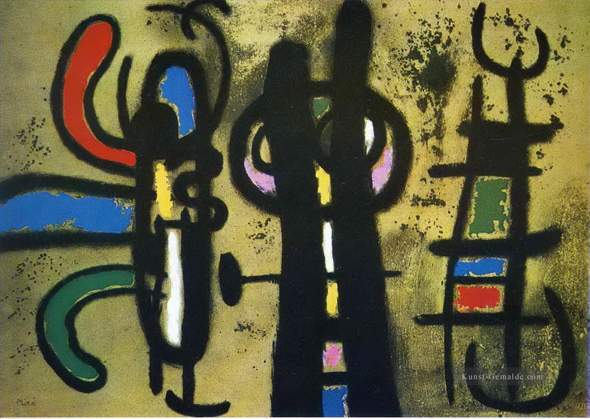 Charakter und Vogel Joan Miró Ölgemälde